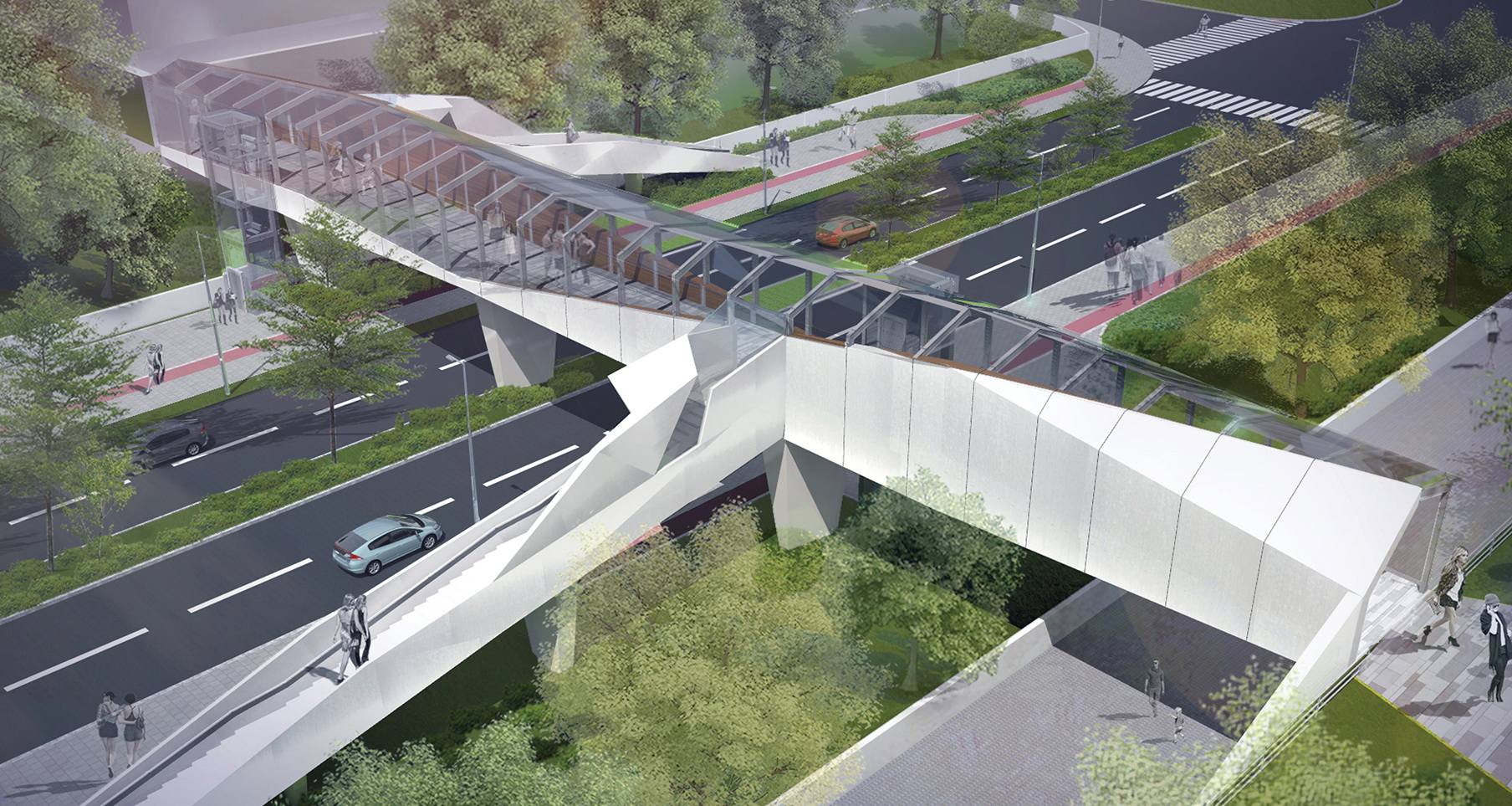 南山区地铁上盖市政体育公园人行天桥工程项目